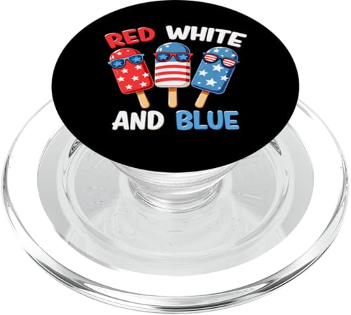 Rot Weiß Blau Eis am Stiel 4. Juli Patriotische USA-Flagge Kleinkinder PopSockets PopGrip für MagSafe Rot Weiß Blau Eis am Stiel 4. Juli Patriotische USA-Flagge Kleinkinder PopSockets PopGrip für MagSafe von Red White Blue Popsicles 4th of July Patriotic tee