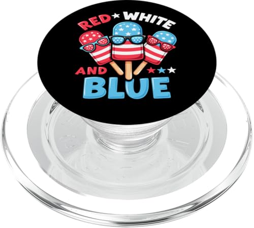 Rot Weiß Blau Eis am Stiel 4. Juli Patriotische USA-Flagge Kleinkinder PopSockets PopGrip für MagSafe Rot Weiß Blau Eis am Stiel 4. Juli Patriotische USA-Flagge Kleinkinder PopSockets PopGrip für MagSafe von Red White Blue Popsicles 4th of July Patriotic tee