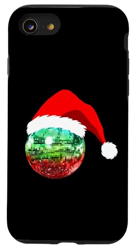 Discokugel mit Weihnachtsmann-Motiv, Rot und Grün Hülle für iPhone SE (2020) / 7 / 8 von Red and Green Santa Christmas Disco Ball