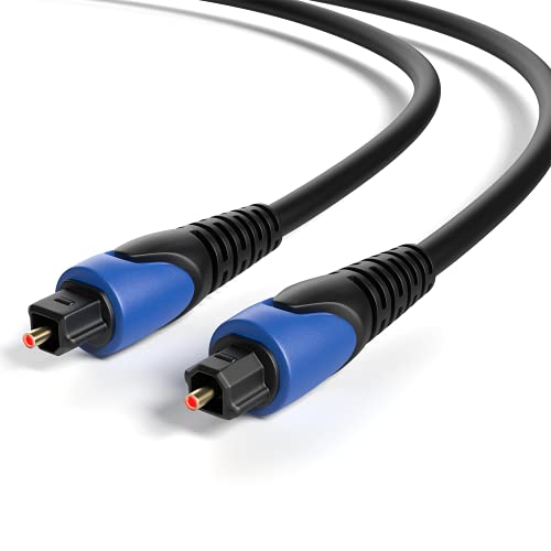 5m Optisches Kabel | Toslink Digitalkabel | Audiokabel | vergoldete Kontakte | LWL Lichtwellenleiter | SPDIF Digital kompatibel mit Soundbar, Home Entertainment, HiFi-System, Heimkino, TV, PS4 usw. von RedStar24