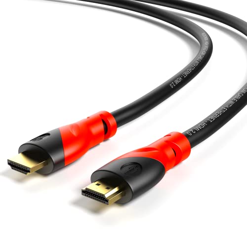 RedStar24 0,5m HDMI Kabel 2.0 - High Speed mit Ethernet - UHD 2160p 4K@60Hz HDR ARC Ethernet 18Gbps 3D Full HD 1080p Dolby - Schwarz 50cm - für Laptop, Monitor, PS5, PS4 & mehr von RedStar24