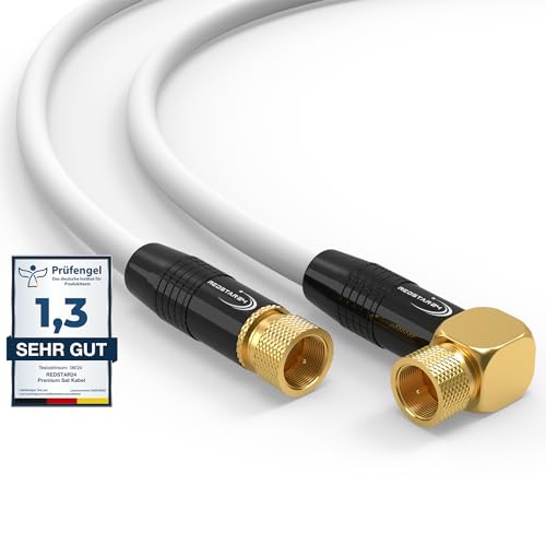 RedStar24 1,5m SAT Antennenkabel Satellitenkabel Digital HDTV 5-Fach 135dB 2X F-Stecker 1x 90° gewinkelt VERGOLDET Koaxialkabel Class A+ Ultra HD 4K 3D UHD Koaxial Satelliten Router Modem Kabel RedStar24 1,5m SAT Antennenkabel Satellitenkabel Digital HDTV 5-Fach 135dB 2X F-Stecker 1x 90° gewinkelt VERGOLDET Koaxialkabel Class A+ Ultra HD 4K 3D UHD Koaxial Satelliten Router Modem Kabel von RedStar24