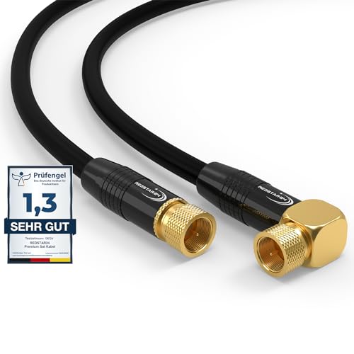 RedStar24 1,5m SAT Antennenkabel Satellitenkabel Digital HDTV 5-Fach 135dB 2X F-Stecker 1x 90° gewinkelt VERGOLDET Koaxialkabel Class A+ Ultra HD 4K 3D UHD Koaxial Satelliten Router Modem Kabel RedStar24 1,5m SAT Antennenkabel Satellitenkabel Digital HDTV 5-Fach 135dB 2X F-Stecker 1x 90° gewinkelt VERGOLDET Koaxialkabel Class A+ Ultra HD 4K 3D UHD Koaxial Satelliten Router Modem Kabel von RedStar24
