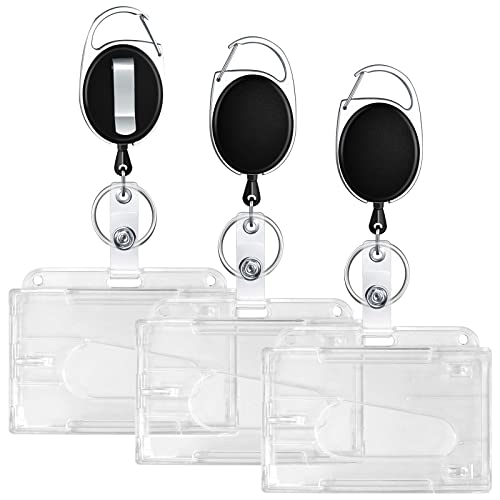 Redamancy 3 Stück Schlüsselband Ausziehbar Mit Transparente Kartenhalter, Einziehbarer Schlüsselanhänger Set, ID Card Holder Abzeichen Buddy Kit für Schlüsselanhänger und ID Card Redamancy 3 Stück Schlüsselband Ausziehbar Mit Transparente Kartenhalter, Einziehbarer Schlüsselanhänger Set, ID Card Holder Abzeichen Buddy Kit für Schlüsselanhänger und ID Card von Redamancy