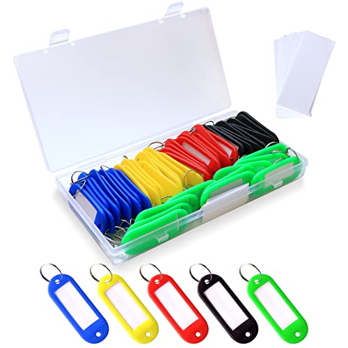 Redamancy 50 Stück Beschriftbar Schlüsselanhänger, 5,8 * 2,2cm Weicher Kunststoff Schlüsselanhänger, Farbig Schlüsselanhänger mit Ring für Zuhause Büros Pet ID Gepäckanhänger Redamancy 50 Stück Beschriftbar Schlüsselanhänger, 5,8 * 2,2cm Weicher Kunststoff Schlüsselanhänger, Farbig Schlüsselanhänger mit Ring für Zuhause Büros Pet ID Gepäckanhänger von Redamancy