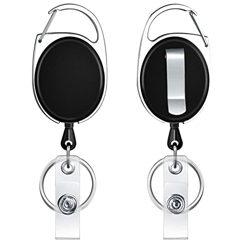 Redamancy Einziehbarer Schlüsselanhänger, 2 Stück Schlüsselring Retractable Badge Reel, Schlüsselband ausziehbar, Karabiner und Gürtelclip, für ID Badge Holder, Kartenhalter, Schlüsselkarten Redamancy Einziehbarer Schlüsselanhänger, 2 Stück Schlüsselring Retractable Badge Reel, Schlüsselband ausziehbar, Karabiner und Gürtelclip, für ID Badge Holder, Kartenhalter, Schlüsselkarten von Redamancy