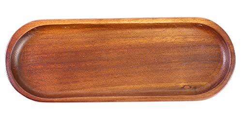 Handgefertigtes kleines ovales Stifttablett aus Holz, Naturbraun Handgefertigtes kleines ovales Stifttablett aus Holz, Naturbraun von Redchocol8