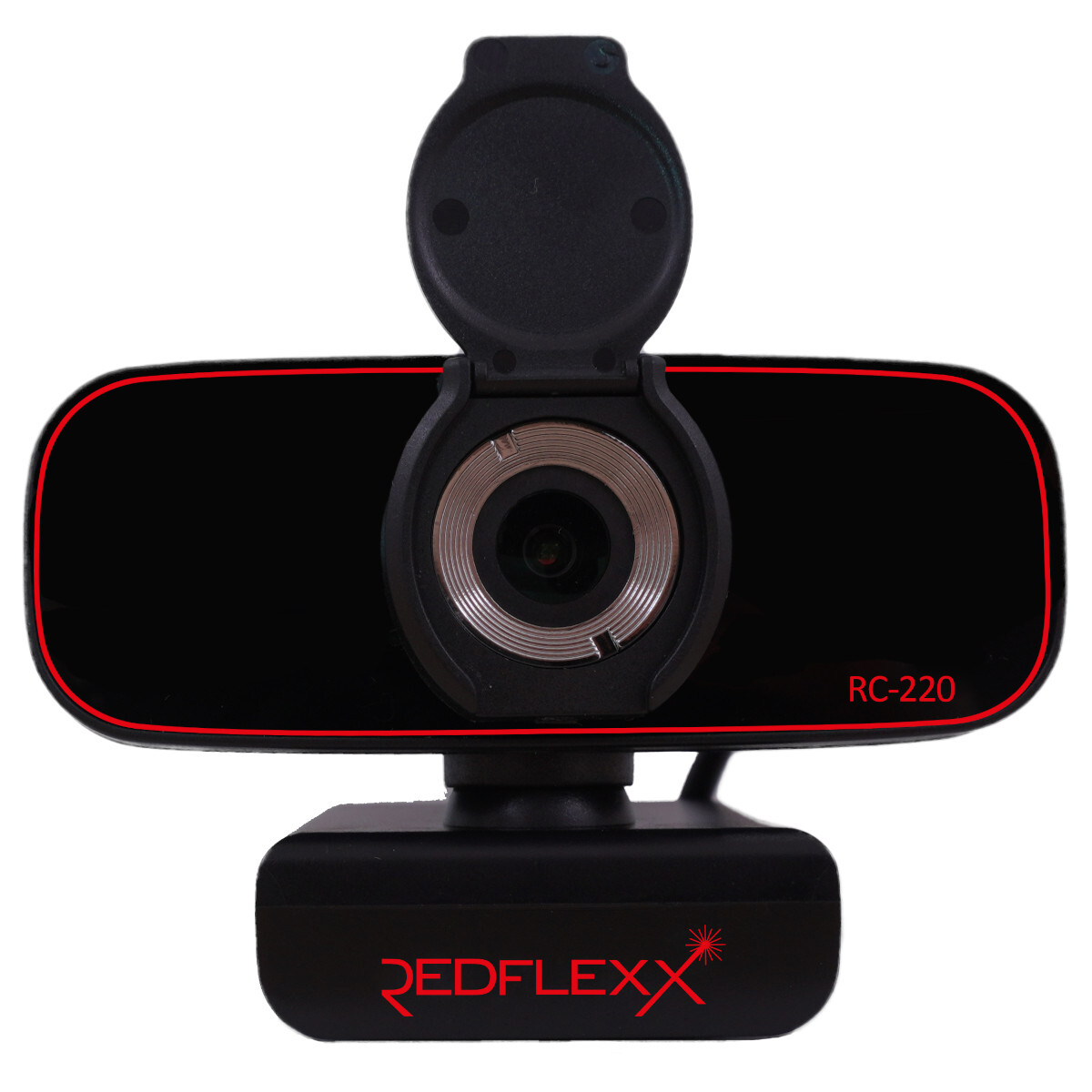 Redflexx REDCAM RC-220, Full HD-Webcam Integriertes Mikrofon und austauschbare Blende von Redflexx
