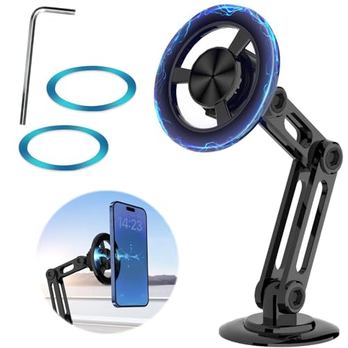 Universelle 360° Pro magnetische Saugnapf-Handyhalterung fürs Auto, Legierung, zusammenklappbar, magnetischer Handyhalter für das Auto, super starker Magnet, magnetische Armaturenbrett-Handyhalterung Universelle 360° Pro magnetische Saugnapf-Handyhalterung fürs Auto, Legierung, zusammenklappbar, magnetischer Handyhalter für das Auto, super starker Magnet, magnetische Armaturenbrett-Handyhalterung von Rednow