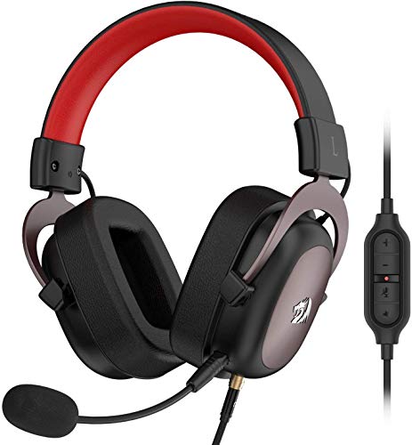 Redragon H510 Zeus Kabelgebundenes Gaming-Kopfhörer- 7.1 Surround Sound - Memory-Schaumstoff-Ohrpolster - 53MM-Treiber - Abnehmbares Mikrofon -Kopfhörer - Funktioniert mit PC/PS4 & Xbox One, Switch von Redragon