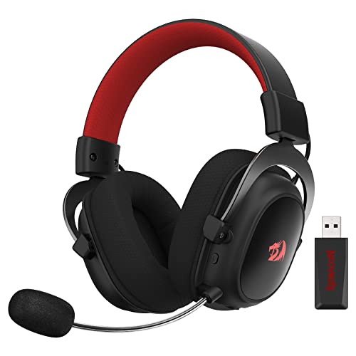 Redragon H510 Zeus-X RGB Kabelloses Gaming-Headset – 7.1 Surround Sound – 53 mm Audio-Treiber-Ohrpolstern mit strapazierfähigem Stoffbezug – Multi-Plattform-Kopfhörer – Stromversorgung über USB von Redragon