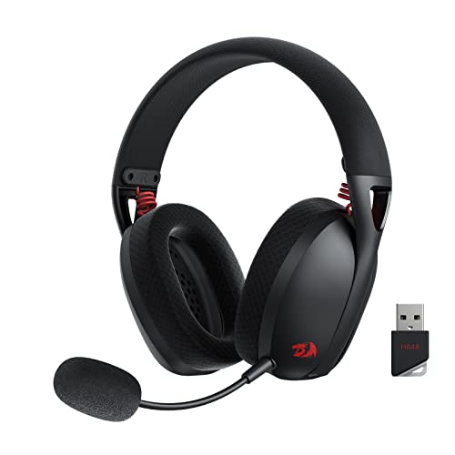 Redragon H848 Bluetooth Drahtloses Bluetooth-Gaming-Headset – Leichtgewichtig – 7.1 Surround Sound – 40 mm-Treiber – Abnehmbares Mikrofon – Multiplattformen für PC, PS5/4/3, Switch, Handy von Redragon