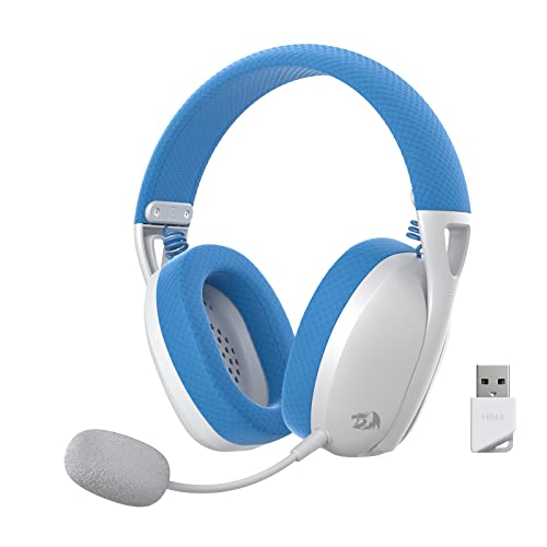 Redragon H848 Bluetooth Drahtloses Bluetooth-Gaming-Headset – Leichtgewichtig – 7.1 Surround Sound – 40 mm-Treiber – Abnehmbares Mikrofon – Multiplattformen für PC, PS5/4/3, Switch, Handy von Redragon