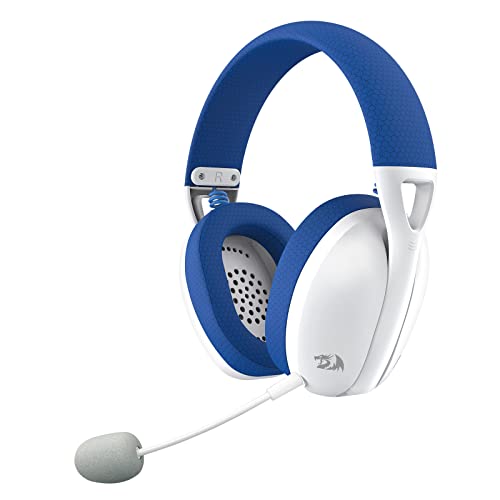 Redragon IRE Kopfhörer H848B Wireless mit Bluetooth und USB-Dongle, ultraleicht, 180 Gramm, abnehmbares Mikrofon, PC, Konsole, Handy von Redragon