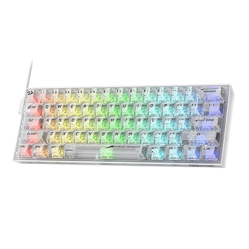 Redragon K617 60% kabelgebundene RGB-Gaming-Tastatur, 61 Tasten vollständig transparente mechanische Tastatur, Pro-Software unterstützt, durchscheinender benutzerdefinierter Schalter Redragon K617 60% kabelgebundene RGB-Gaming-Tastatur, 61 Tasten vollständig transparente mechanische Tastatur, Pro-Software unterstützt, durchscheinender benutzerdefinierter Schalter von Redragon