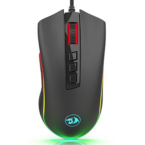 Redragon M711-FPS Cobra FPS Optische Schalter (LK) Gaming-Maus mit 16,8 Millionen RGB-Farben Hintergrundbeleuchtung, 24.000 DPI, 7 programmierbare Tasten von Redragon