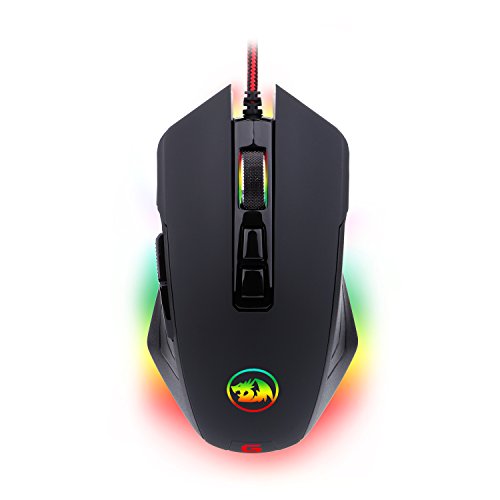 Redragon M715 Dagger RGB LED Kabelgebundene MMO PC-Gaming-Maus mit Hintergrundbeleuchtung, ergonomisch, hochpräzise programmierbar mit 7 RGB-Hintergrundbeleuchtungsmodi bis zu 10000 DPI Vom Benutzer einstellbar. Redragon M715 Dagger RGB LED Kabelgebundene MMO PC-Gaming-Maus mit Hintergrundbeleuchtung, ergonomisch, hochpräzise programmierbar mit 7 RGB-Hintergrundbeleuchtungsmodi bis zu 10000 DPI Vom Benutzer einstellbar. von Redragon