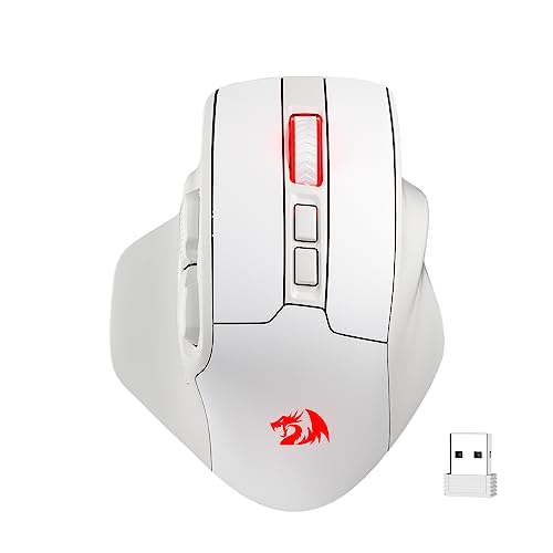 Redragon M806 Kabellose Gaming-Maus, 7 programmierbare Tasten, kabelgebundene Maus mit 3-Modus, 2,4G kabellos, ergonomische Griffkonstruktion, Software unterstützt Tastenkombinationen und RGB Redragon M806 Kabellose Gaming-Maus, 7 programmierbare Tasten, kabelgebundene Maus mit 3-Modus, 2,4G kabellos, ergonomische Griffkonstruktion, Software unterstützt Tastenkombinationen und RGB von Redragon