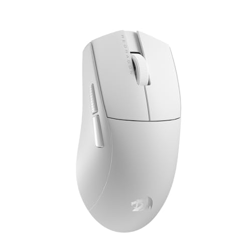 Redragon M916 PRO 3 Modus Wireless Gaming Maus, 49G ultraleichte 26K DPI Gamer Maus mit ergonomischer natürlicher Griffkonstruktion, vollständig programmierbare Tasten, Weiß von Redragon