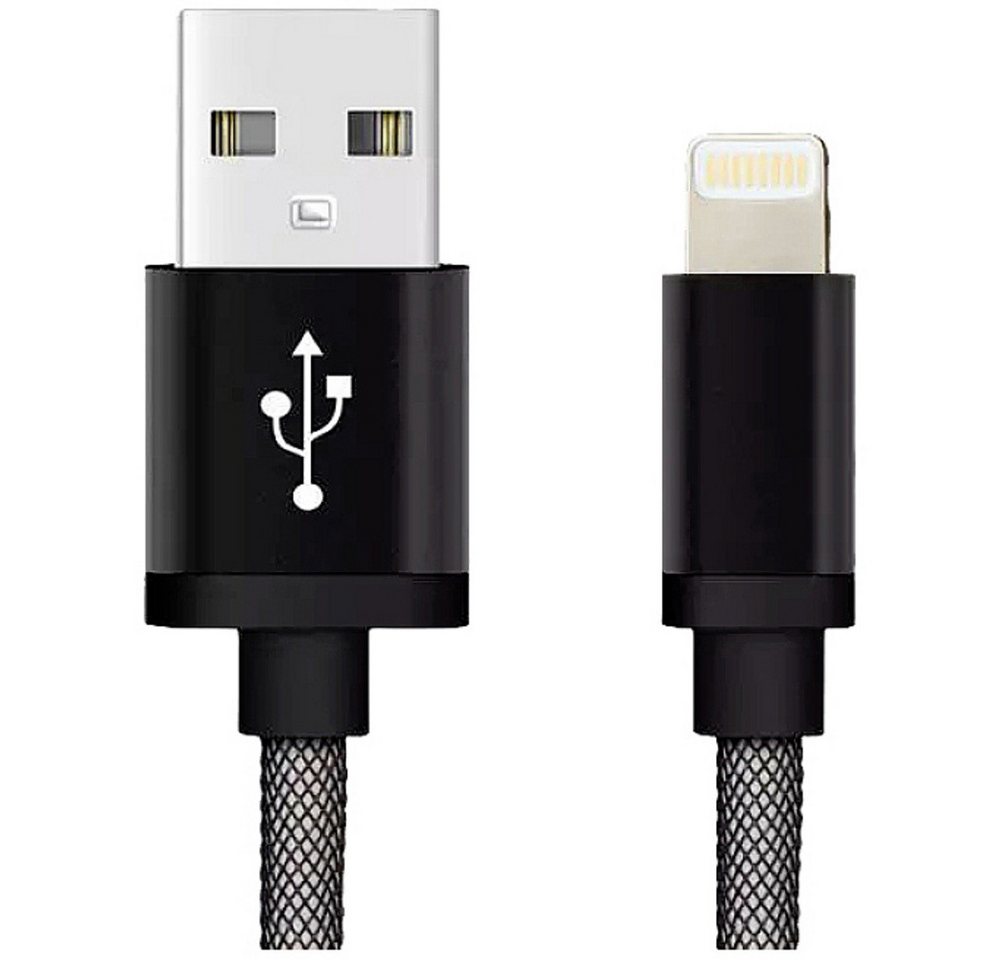Reekin REEKIN [1x USB 2.0 Stecker A - 1x Apple Lightning-Stecker] 1.00 m Schw Smartphone-Kabel, (100.00 cm) von Reekin