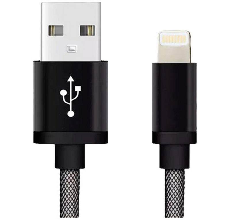 Reekin REEKIN [1x USB 2.0 Stecker A - 1x Apple Lightning-Stecker] 1.00 m Schw Smartphone-Kabel, (100.00 cm) von Reekin