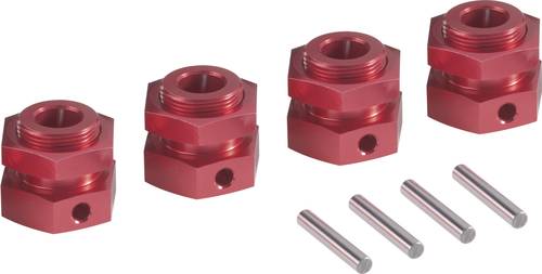 Reely 1:5 Alu-Felgenmitnehmer 24mm 6-Kant Rot (metallic) 1St. von Reely