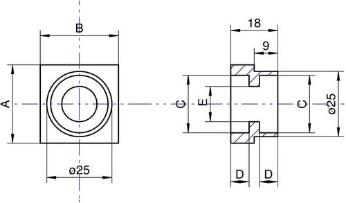 Reely Doppellagerbock 16 Bohrungs-Ø: 16mm von Reely