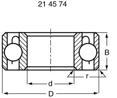 Reely Kugellager radial Edelstahl Innen-Durchmesser: 20mm Außen-Durchmesser: 42mm Drehzahl (max.): von Reely