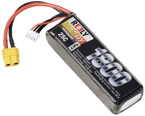 Reely Modellbau-Akkupack (LiPo) 11.1V 1800 mAh Zellen-Zahl: 3 25 C Softcase XT60 von Reely