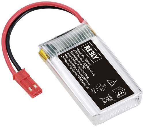 Reely Modellbau-Akkupack (LiPo) 3.7V 800 mAh Zellen-Zahl: 1 25 C Softcase BEC von Reely