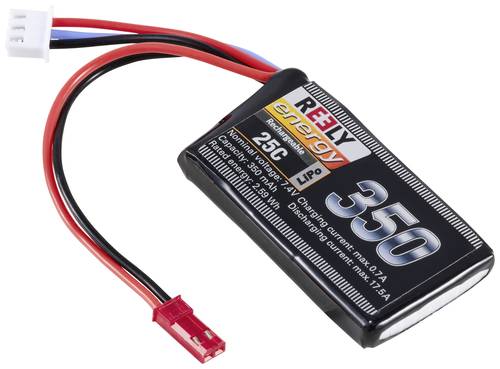 Reely Modellbau-Akkupack (LiPo) 7.4V 350 mAh Zellen-Zahl: 2 25 C Softcase BEC von Reely