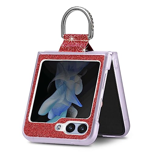 Reevermap Samsung Galaxy Z Flip 5 Hülle Schutzhülle Case Samsung Z Flip 5 Ultra Dünne 360 Grad Stoßfest Cover TPU Silikon Bling Glitzer Handyhülle für Galaxy Z Flip 5, Rot Reevermap Samsung Galaxy Z Flip 5 Hülle Schutzhülle Case Samsung Z Flip 5 Ultra Dünne 360 Grad Stoßfest Cover TPU Silikon Bling Glitzer Handyhülle für Galaxy Z Flip 5, Rot von Reevermap