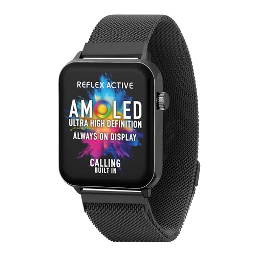 Reflex Active Amoled Series 30 4,5 cm Always-On Smartwatch, schwarzes Mesh-Edelstahlarmband Reflex Active Amoled Series 30 4,5 cm Always-On Smartwatch, schwarzes Mesh-Edelstahlarmband von Reflex Active