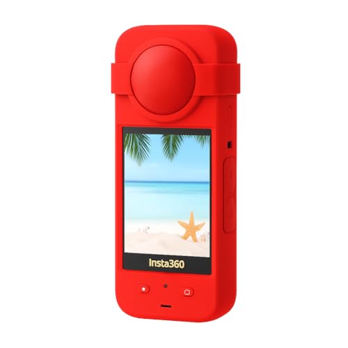 REFLEX CAMERA Silikon-Schutzhülle für Insta360 X3 – stoßfeste Haut mit Objektivdeckel, Anti-Rutsch-Griff, kratzfeste Abdeckung für 360-Grad-Action-Kamera – Rot REFLEX CAMERA Silikon-Schutzhülle für Insta360 X3 – stoßfeste Haut mit Objektivdeckel, Anti-Rutsch-Griff, kratzfeste Abdeckung für 360-Grad-Action-Kamera – Rot von Reflex Camera