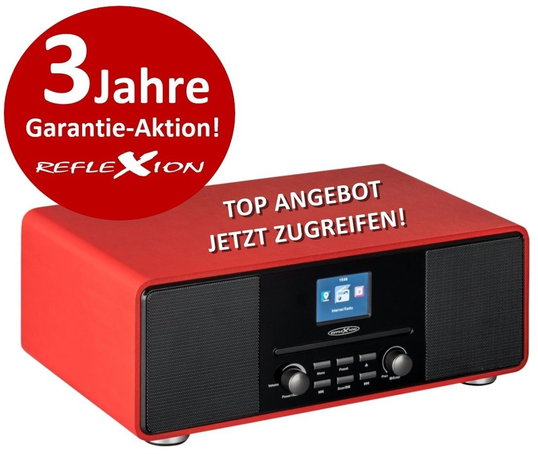 Reflexion HRA19INT Internet-Radio (Digitalradio (DAB), 160 W, 2,4 TFT Farbdisplay, Bluetooth, AUX-IN, Kopfhöreranschluss, WLAN)" von Reflexion