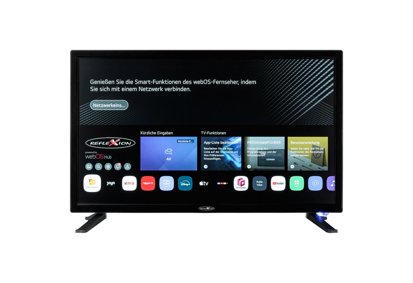 Reflexion LDD27iBT LED-Fernseher (69 cm/27 Zoll, Full HD, Smart-TV, powered by WebOS Hub (LG), DC IN 12 Volt, Netzteil 230 Volt, integrierter DVD-Player) von Reflexion