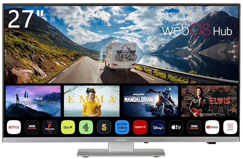 Reflexion LDDX27IBT LED-Fernseher (69,00 cm/27 Zoll, Full HD, Smart-TV, powered by webOS Hub (LG), DC IN 12 Volt / 24 Volt, Netzteil 230 Volt, integrierter DVD-Player) von Reflexion