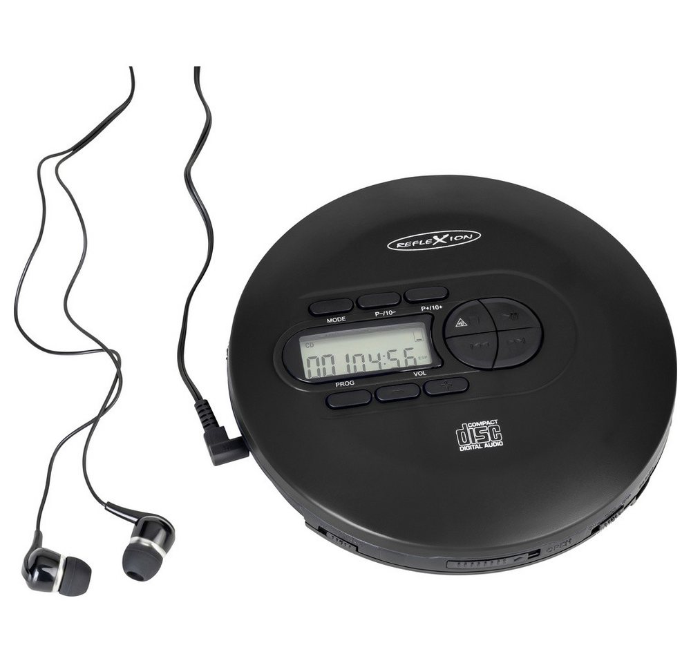 Reflexion Reflexion PCD520MF/BK Tragbarer CD-Player CD, CD-R, CD-RW, MP3 Schwar tragbarer CD-Player von Reflexion
