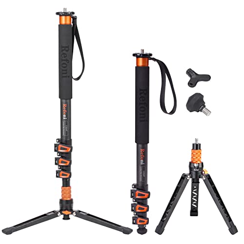 Kohlefaser-Einbeinstativ, Refoni C304F Kamera-Einbeinstativ, 173 cm Teleskop-Reise-Einbeinstativ 4-segmentig mit abnehmbarem Stativfuß, belastbar bis 25kg für DSLR Kamera Camcorder Kohlefaser-Einbeinstativ, Refoni C304F Kamera-Einbeinstativ, 173 cm Teleskop-Reise-Einbeinstativ 4-segmentig mit abnehmbarem Stativfuß, belastbar bis 25kg für DSLR Kamera Camcorder von Refoni