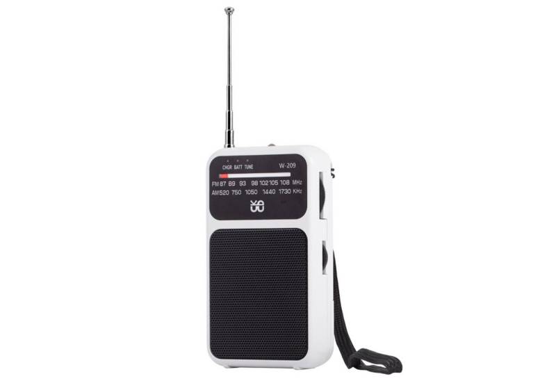 Refttenw Taschenradio AM/FM Tragbares Radio (mit Lautsprecher, Kopfhöreranschluss, LED-Taschenlampe) von Refttenw