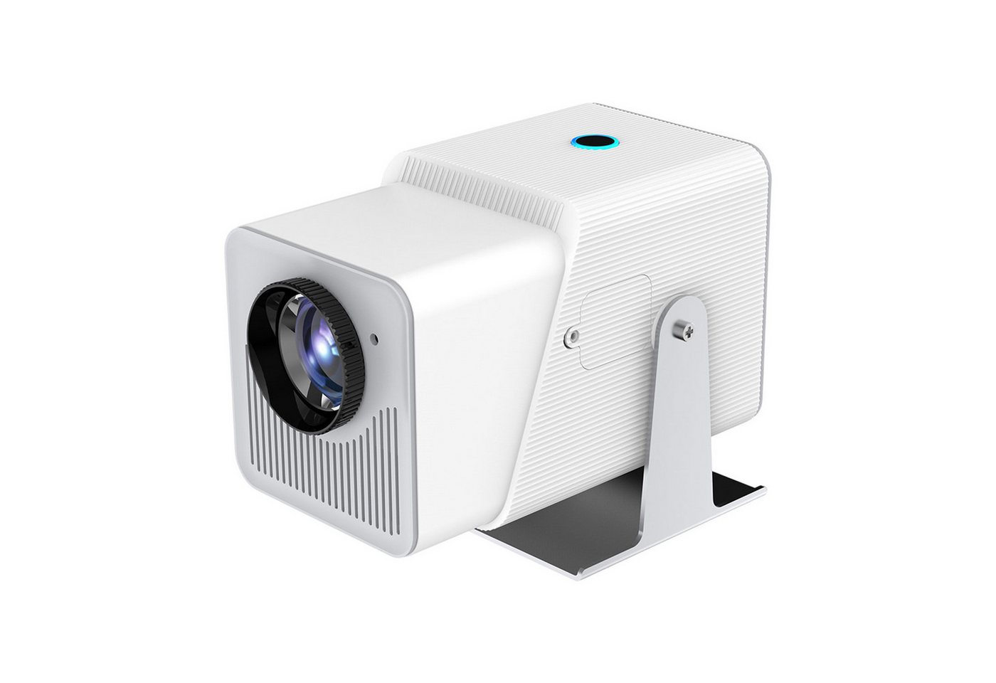 Refttenw Tragbarer Projektor Heimkino Projektor Camping Beamer mit 360 ANSI Portabler Projektor (2000:1, 1280x720 px, 4K Beamer WiFi6 u. BT5.2 Eingebaute Andriod 11.0 180°Drehung) von Refttenw