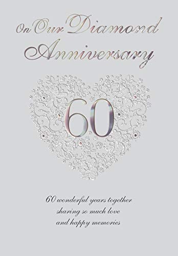 Classic On Our Annivesary Card Diamond 60 Years – 22,9 x 15,2 cm – Regal Publishing von Regal Publishing
