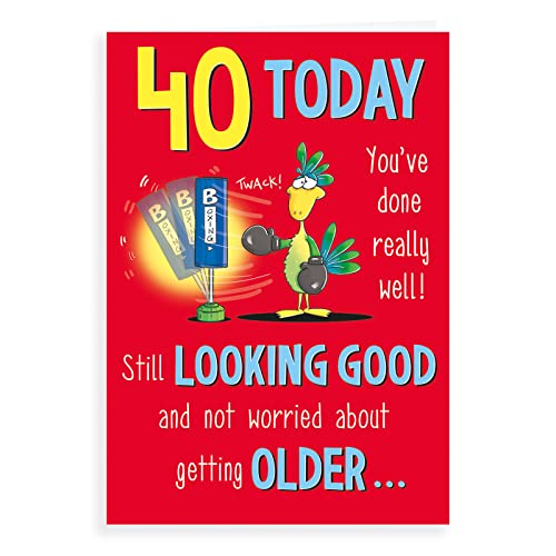 Geburtstagskarte "Humour Milestone Age 40 m" – 22,9 x 15,2 cm – Regal Publishing von Regal Publishing