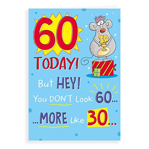 Geburtstagskarte "Humour Milestone Age 60 m", 22,9 x 15,2 cm von Regal Publishing