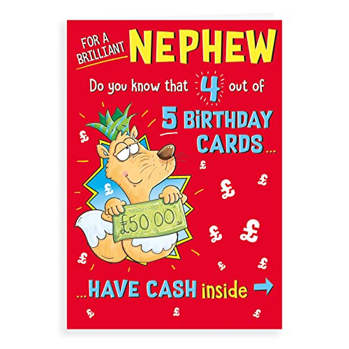 Humor-Geburtstagskarte Neffe, 22,9 x 15,2 cm, Regal Publishing von Regal Publishing
