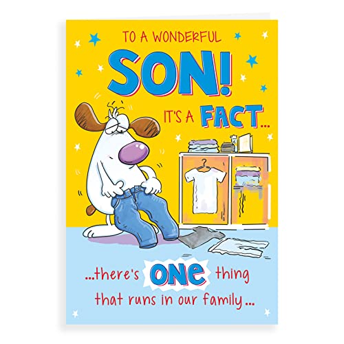 Humor-Geburtstagskarte "Sohn", 22,9 x 15,2 cm von Regal Publishing