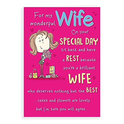 Humor-Geburtstagskarte "Wife", 22,9 x 15,2 cm von Regal Publishing