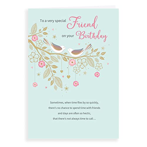 Klassische Geburtstagskarte "Friend", 22,9 x 15,2 cm von Regal Publishing