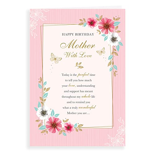 Klassische Geburtstagskarte "Mother", 22,9 x 15,2 cm von Regal Publishing