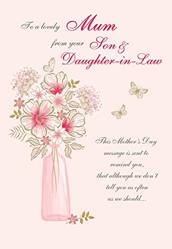 Klassische Muttertagskarte"Mum from Son & Daughter In Law" – 22,9 x 15,2 cm – Regal Publishing von Regal Publishing